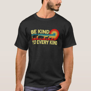Sei nett zu jeder Art Retro Veganer Vegetarier Män T-Shirt