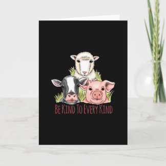 Sei nett zu jeder Art Veganer Veganismus Karte