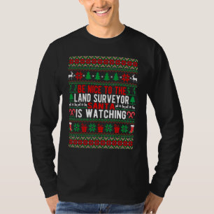 Sei nett zum Landvermesser, der Weihnachtsmann beo T-Shirt