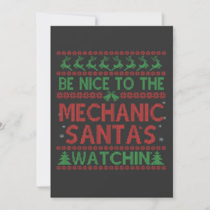 Sei nett zum Mechaniker - der Weihnachtsmann beoba Einladung