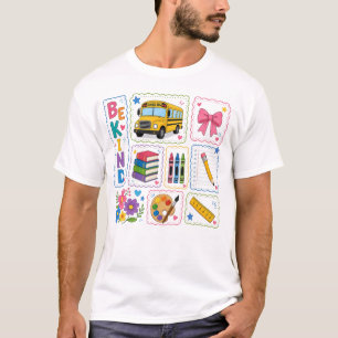 Sei nett zum Schulbeginn Süßer Schulbus T-Shirt