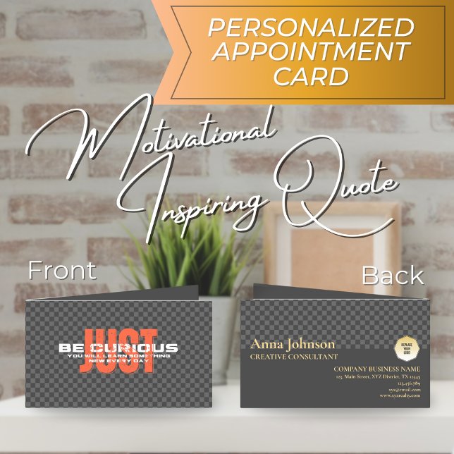 "Sei neugierig" Motivierend Unternehmensberater Terminkarte (Von Creator hochgeladen)