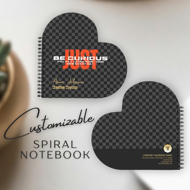 "Sei neugierig" spannende Angebote für Unternehmen Notizbuch (Von Creator hochgeladen)