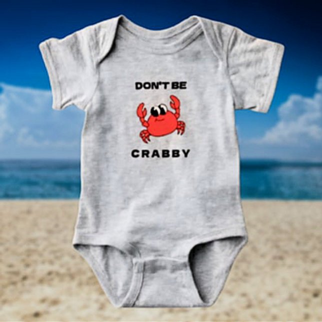 Sei nicht Crabby | Funny Red Crab Baby Bodysuit Baby Strampler (Von Creator hochgeladen)