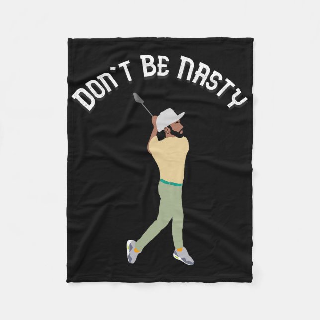 Sei nicht Eklig Manolo Funny Golf Slice Spaß Golfi Fleecedecke (Vorderseite)