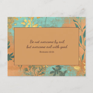 Sei nicht von der bösen Terracotta Bible Verse übe Postkarte