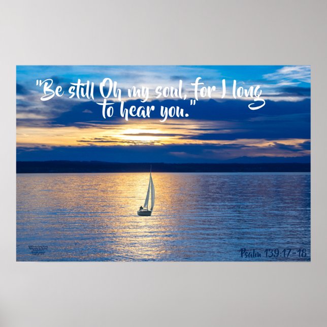 Sei noch Boot auf Ocean Matte Poster (Vorne)