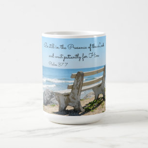 Sei noch in der Gegenwart des Herrn, Psalm 37:7 Kaffeetasse