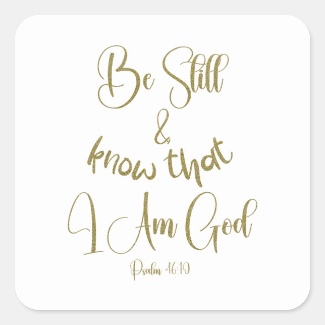 Sei noch KJV Bible Verse Quadratischer Aufkleber (Vorderseite)