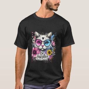 Sei Pawsitiv Frohe Ostern Süße Florale Katzenliebh T-Shirt