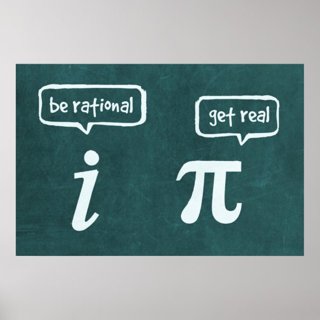 Sei rational! - Math Poster (Vorne)