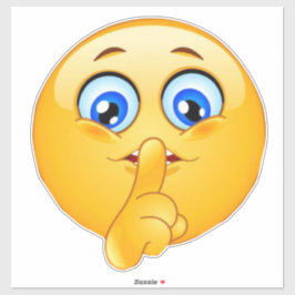 Sei ruhig Emoji Funny Aufkleber