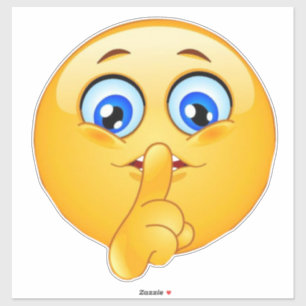 Sei ruhig Emoji Funny Aufkleber
