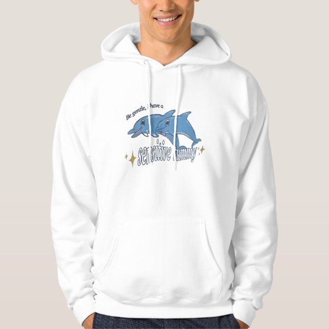 Sei sanft, ich habe einen empfindlichen Tummy Hoodie (Vorderseite)