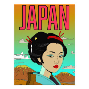 Sei schön Geisha Girl Fotodruck