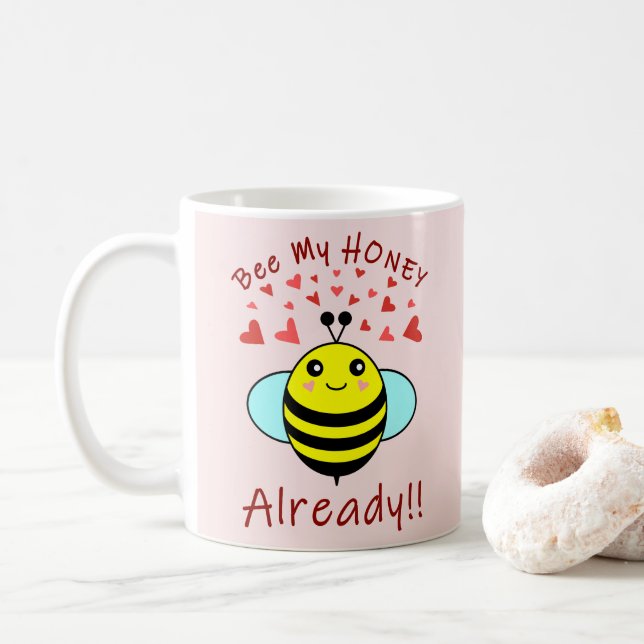 Sei schon mein HONEY!! Niedliche Biene Kaffeetasse (Mit Donut)