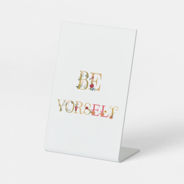 Sei selbst sockelschild (Vorderseite)