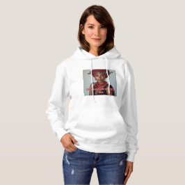 "Sei Selbstbewusst" Weiße Damen-Hoodie Hoodie