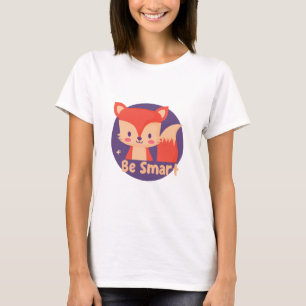 Sei Smart Kawaii Funny Niedlich Baby Fox Red Color T-Shirt