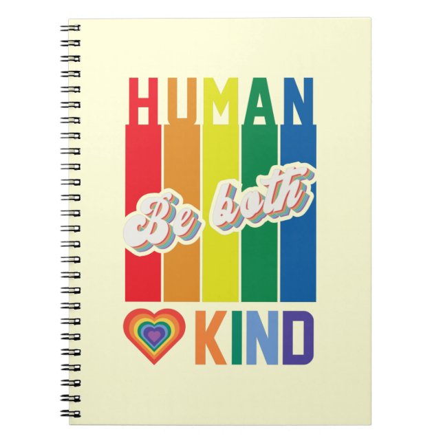 Sei sowohl menschlich als auch freundlich - Vintag Notizblock (Vorderseite)
