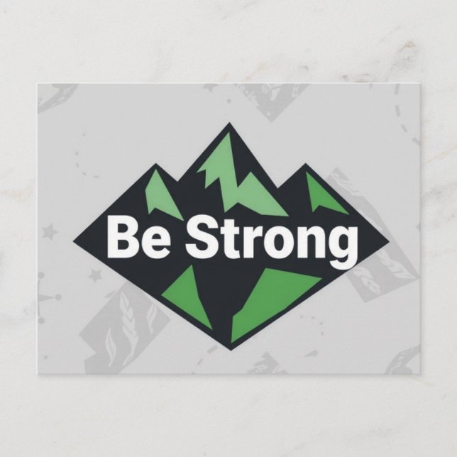 Sei Stark Geometrisch Feiertagspostkarte (Vorderseite)