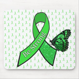 "Sei stark" Schmetterling Lyme-Bewusstseins-Schlei Mousepad