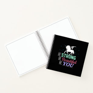 Sei stark, schön, du - Turnen Einhorn Notizbuch