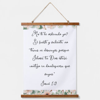 Sei stark und mutig Bibeltext Wandteppich Mit Holzrahmen