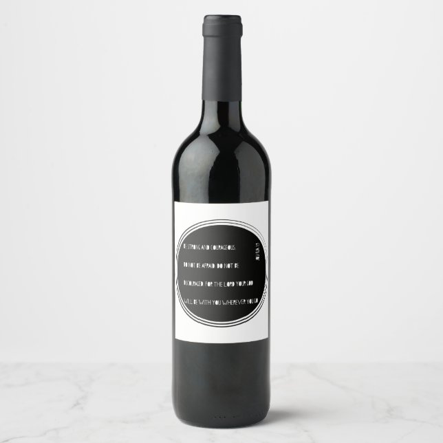 "Sei stark und mutig" Bibelverse von Joshua Weinetikett (Vorderseite)