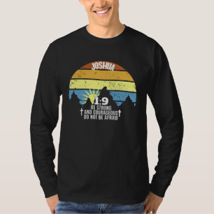 Sei stark und mutig Joshua 19 Christlich Vinta T-Shirt