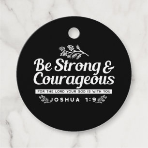 Sei stark und mutig - Joshua 1:9 Bibelverse Geschenkanhänger