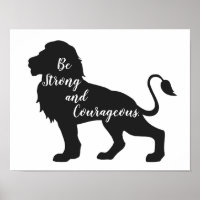 Sei stark und mutig Lion Poster