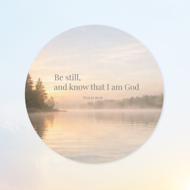 Sei still Christlicher Aufkleber – Psalm 46:10 Sch (Von Creator hochgeladen)