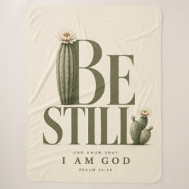 SEI STILL | Creme | Psalm 46,10 Sherpa-Decke Sherpadecke
