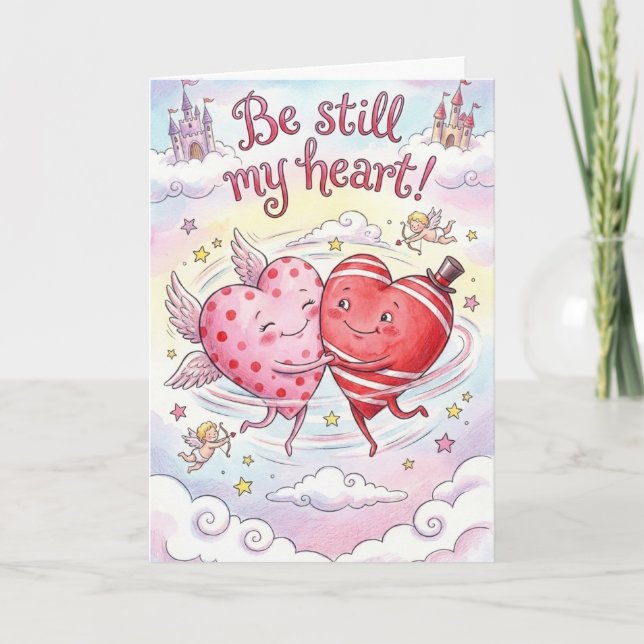 Sei still mein Herz - Personalisiertes Valentinsge Karte (Vorderseite)