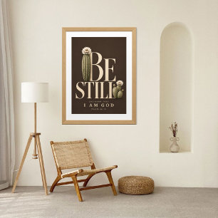 SEI STILL Psalm 46,10 Christliche Wandkunst Poster