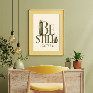 SEI STILL Psalm 46:10 Christliche Wandkunst Poster