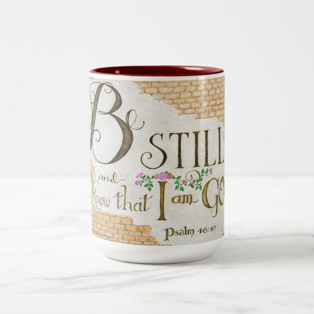 Sei still, Psalm 46:10 - Kaffeetasse (Mittel)