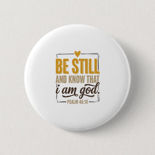 Sei Still Psalm 46_10 Vintage Christliches Shirt D Button