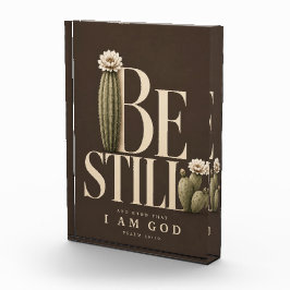 SEI STILL | Psalm 46:10 | Walnuss Fotoblock