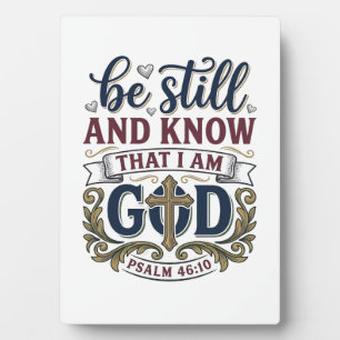 Sei Still Und Erkenne Christlicher Psalm 460 Shirt Fotoplatte