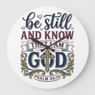 Sei Still Und Erkenne Christlicher Psalm 460 Shirt Große Wanduhr