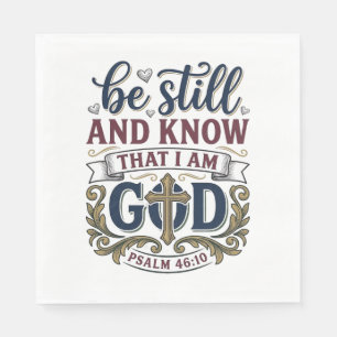 Sei Still Und Erkenne Christlicher Psalm 460 Shirt Serviette