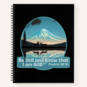 Sei still und erkenne, dass ich Gott bin Bibelvers Notizbuch
