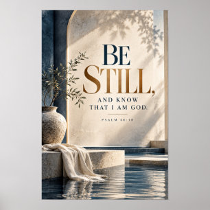 Sei still und erkenne, dass ich Gott bin Psalm 46, Poster
