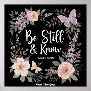 Sei Still Und Erkenne Liebe Glaube Christliches D Poster