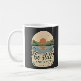 Sei still und wisse Psalm 46,10 Christliche Natur Kaffeetasse