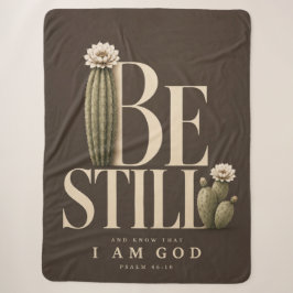 SEI STILL | Walnuss | Psalm 46,10 Sherpa-Decke Sherpadecke