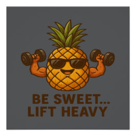 Sei süß, heb schwer Ananas Fitnessstudio Fitness l Poster