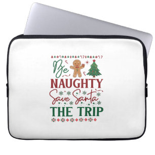 Sei unartig, rette Santas Reise, Lebkuchen-Weihnac Laptopschutzhülle